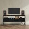 Black TV Stand with Power Outlets & USB Ports, for 50 Inch TVs, Storage Drawers